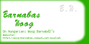 barnabas woog business card